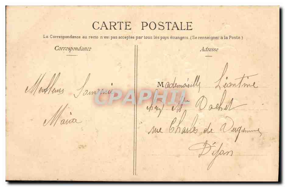 CPA Fantaisie Fleurs  — Verso