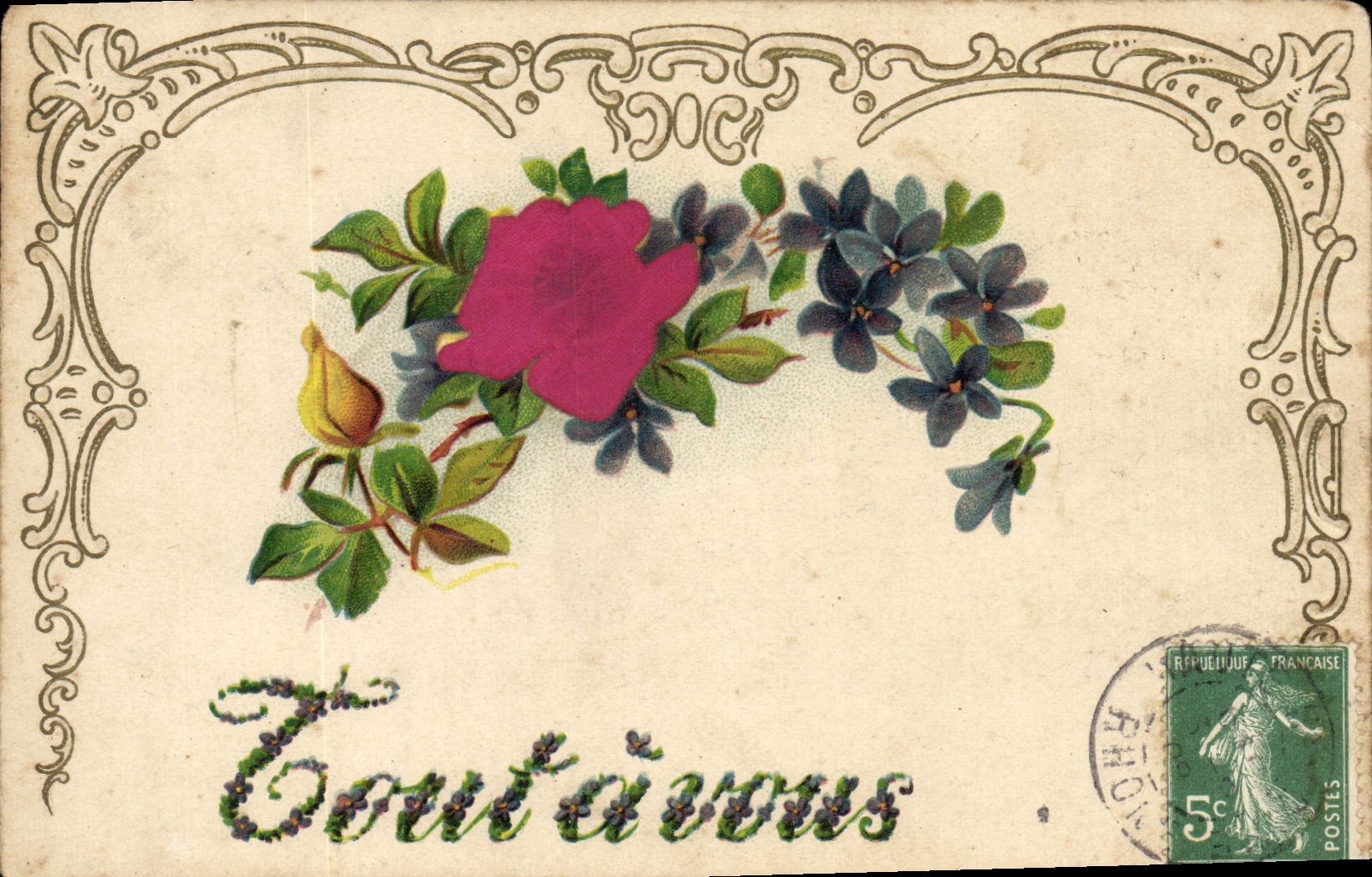 CPA Fantaisie Fleurs 