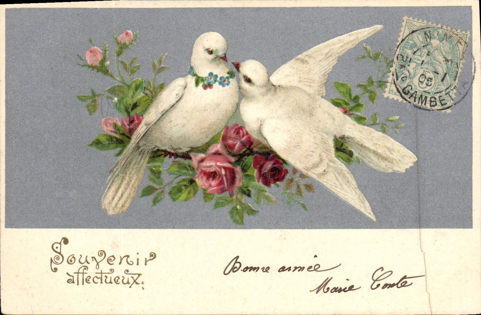 CPA Fantaisie Fleurs Colombes 