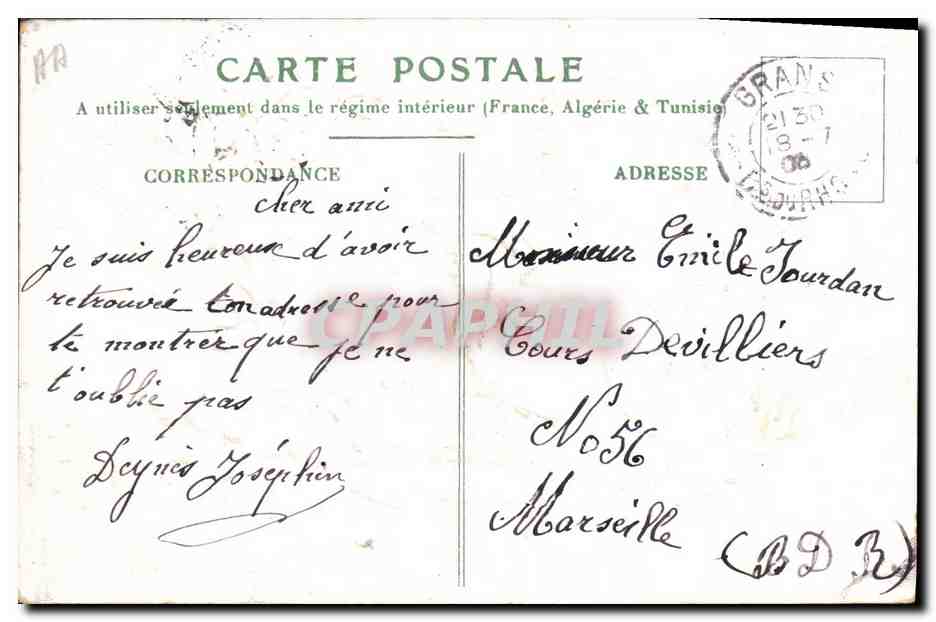 CPA Fantaisie Fleurs Oiseaux  — Verso