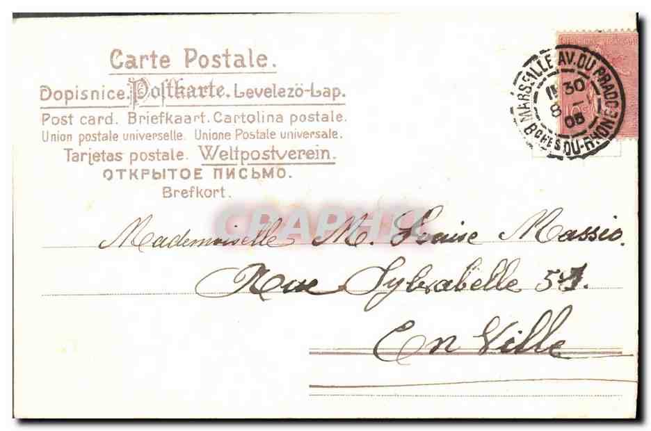 CPA Fantaisie Fleurs  — Verso
