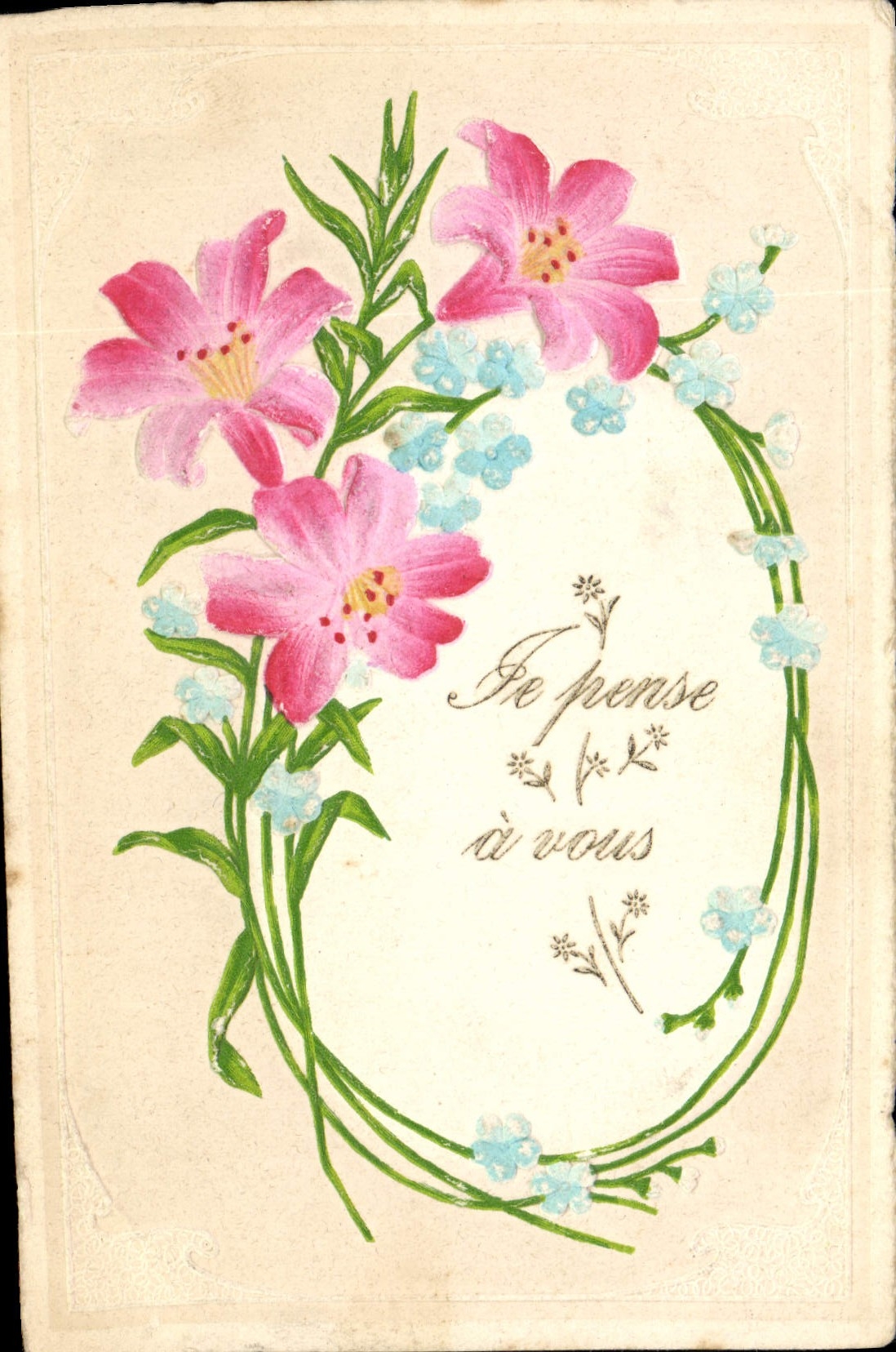 CPA Fantaisie Fleurs 