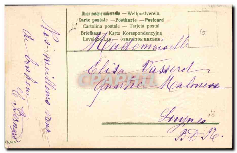 CPA Fantaisie Fleurs  — Rückseite