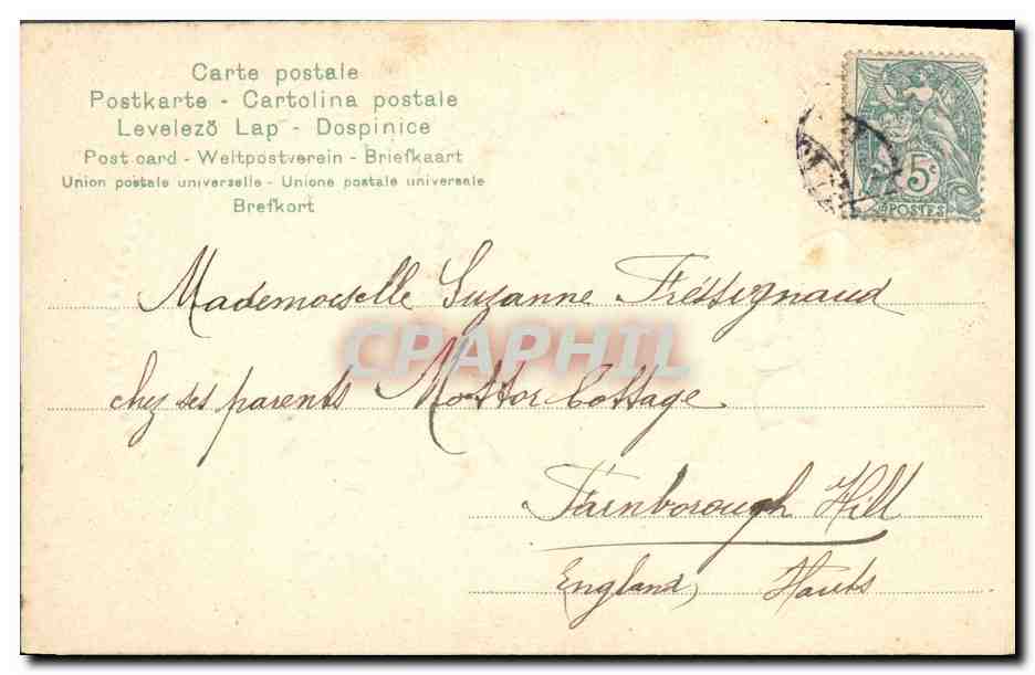 CPA Fantaisie Fleurs  — Verso