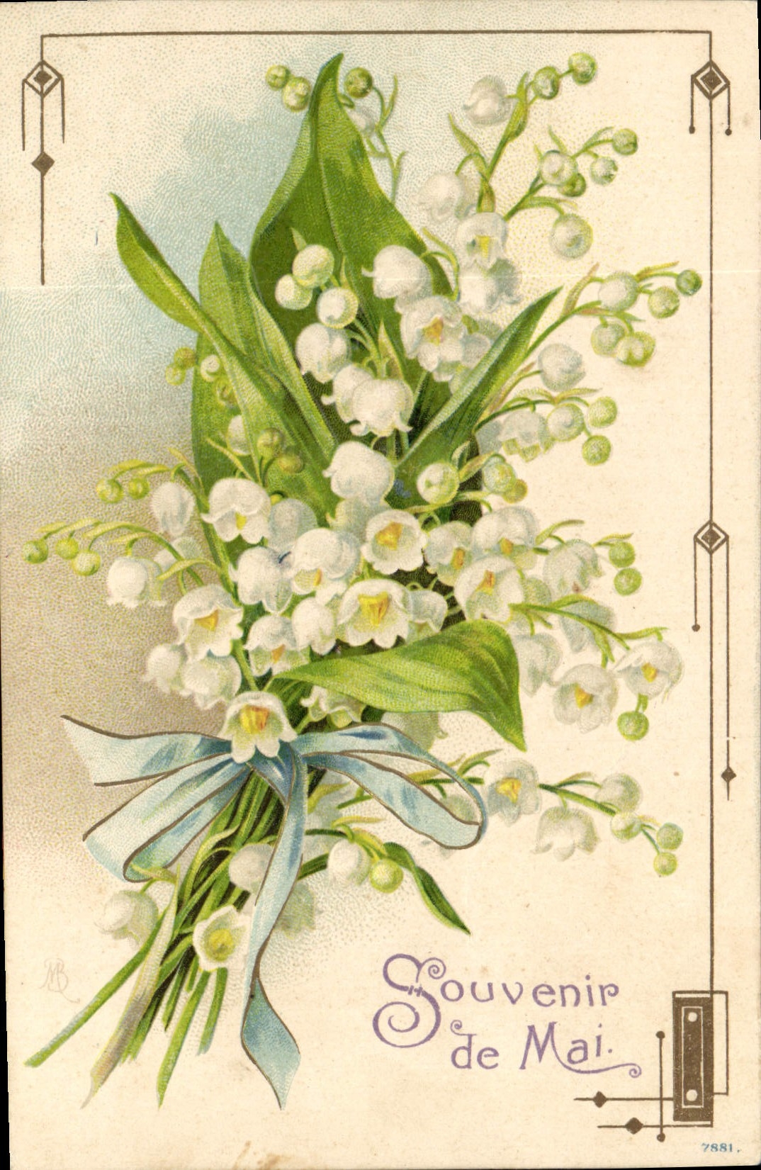 CPA Fantaisie Fleurs Muguet 