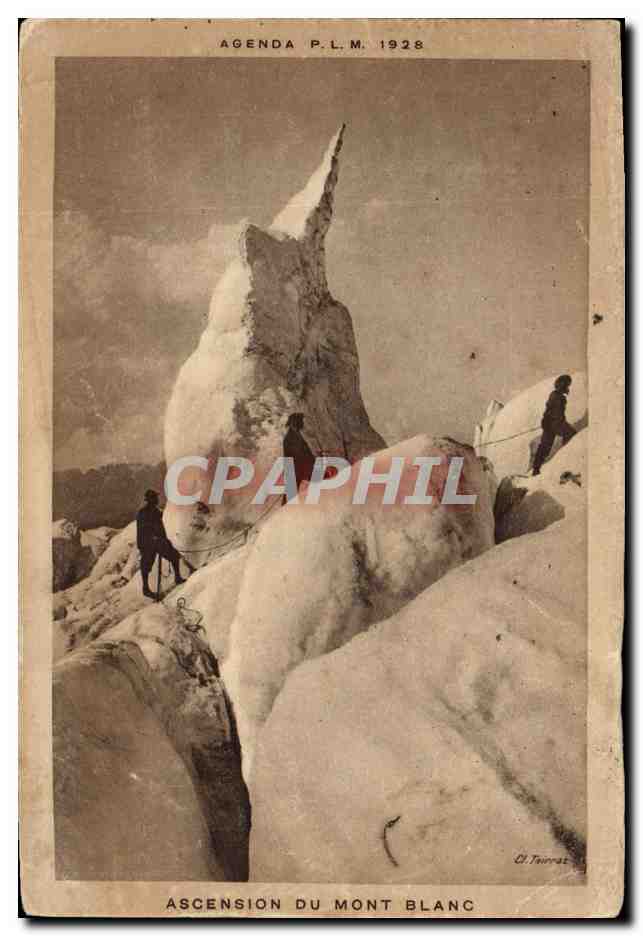Ascension du Mont Blanc — Éditeur Cl. Taurrat, série Agenda P.L.M. 1928