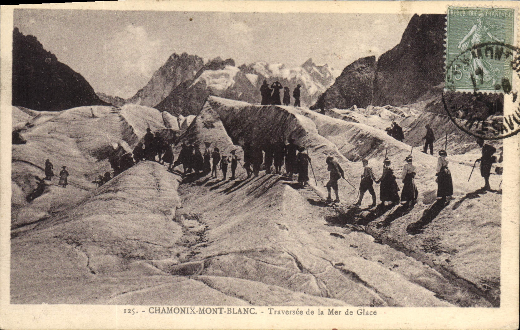 CPA Alpinisme Chamonix Mont Blanc Traversee de la mer de glace 