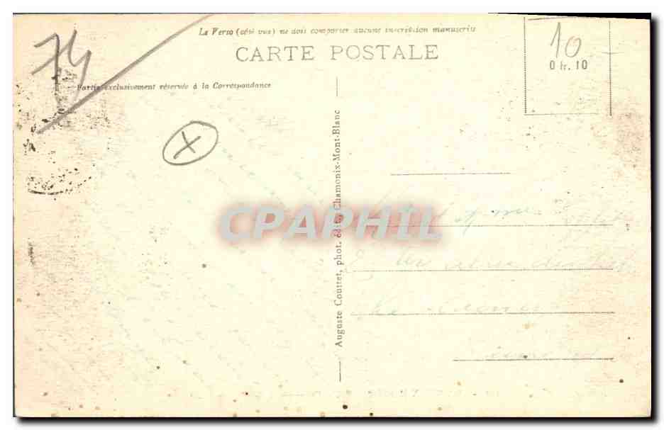 CPA Alpinisme Chamonix Mont Blanc Traversee de la mer de glace  — Rückseite