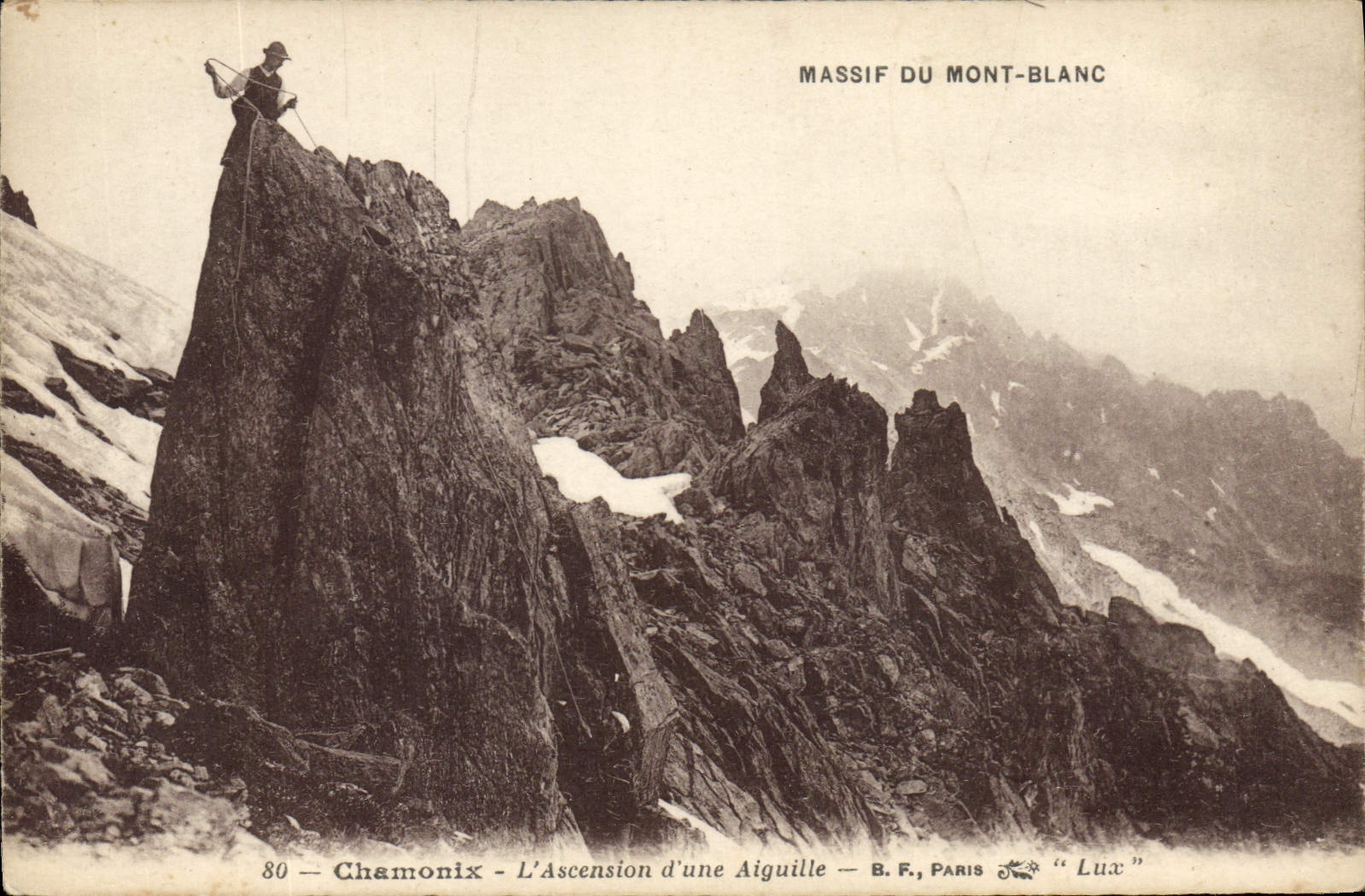 CPA Alpinisme Chamonix L'ascension d'une aiguille Massif du Mont Blanc 