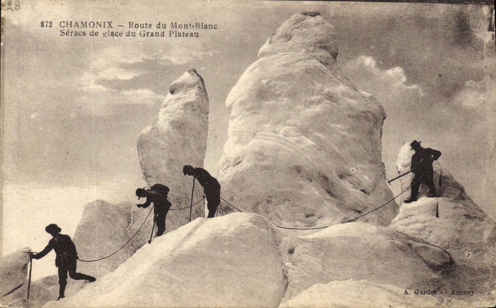 CPA Alpinisme Chamonix Route du Mont Blanc Seracs de glace du grand plateau 