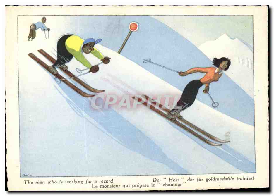 Ski alpin — Sujet humoristique — Éditions Jansol, n°10
