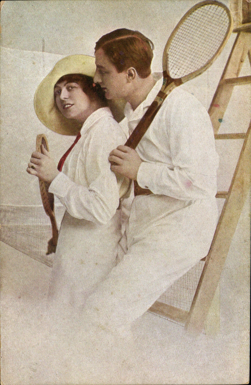 Jeune couple en tenue de tennis — éditeur Visto Rev. Stampa, Milan