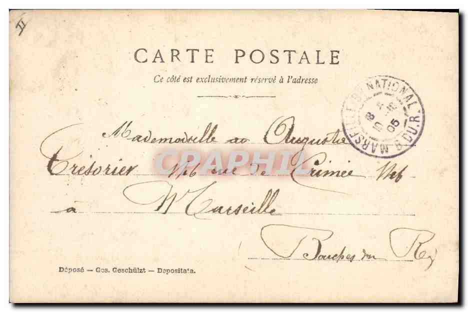 CPA Tennis Femme  — Verso