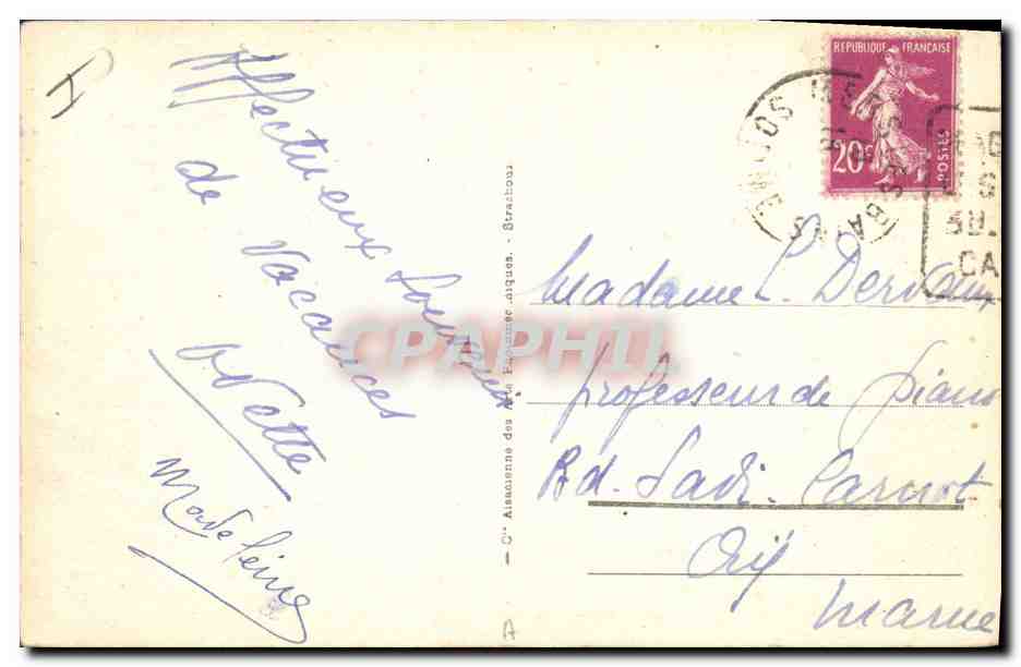 MERS-les-BAINS - Le Casino et les Tennis — CPA n°60, éditeur A.P.A. — Reverso