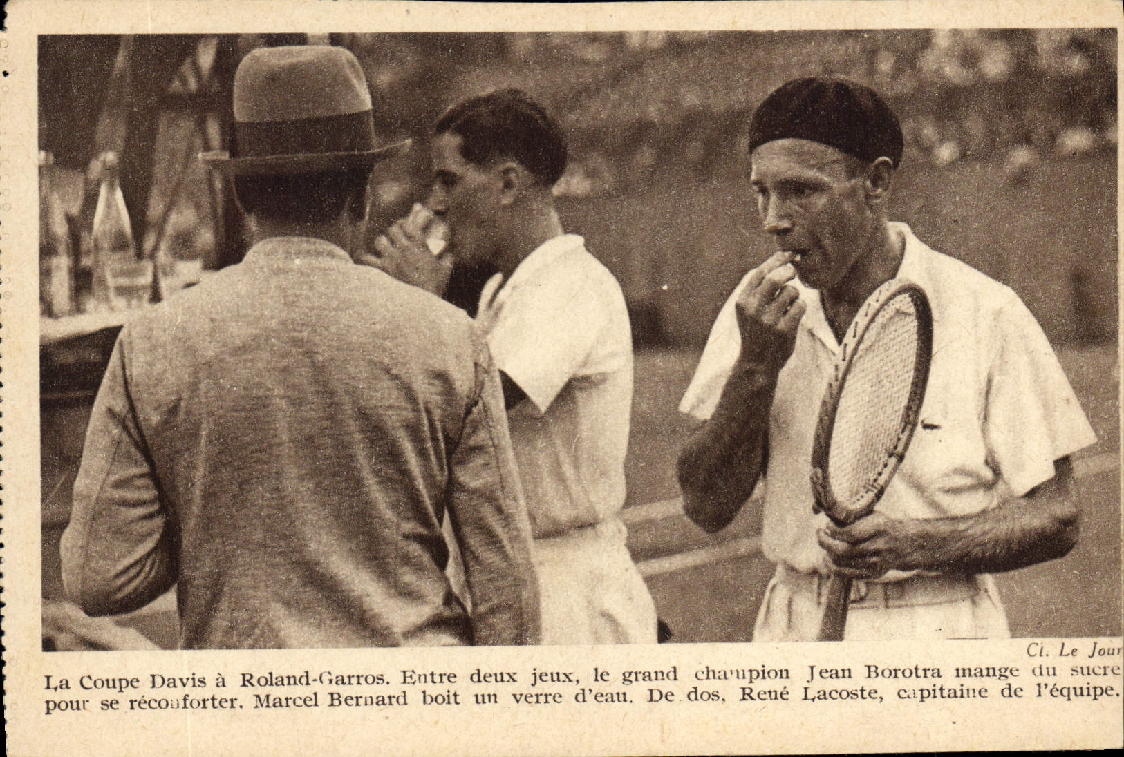 La Coupe Davis à Roland-Garros — Marcel Bernard et René Lacoste — Cl. Le Jour