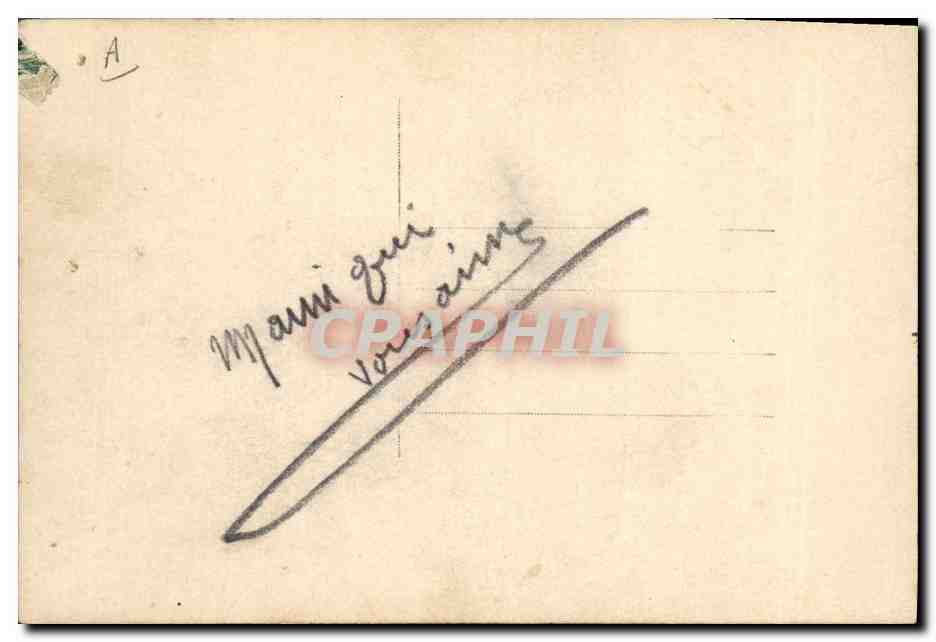 CPA Fantaisie Langage des timbres  — Rückseite