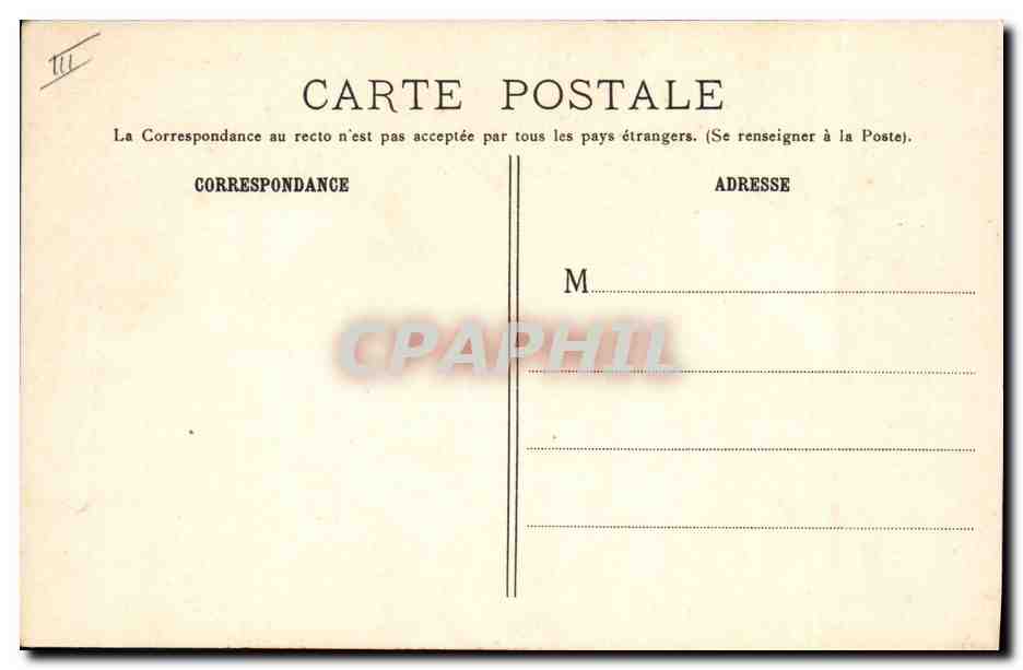 CPA Fantaisie Langage des timbres Type Semeuse 10c  — Rückseite