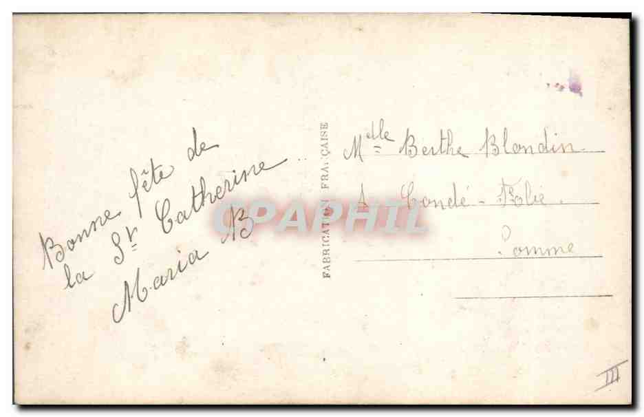 CPA Fantaisie Langage du timbre Semeuse  — Rückseite
