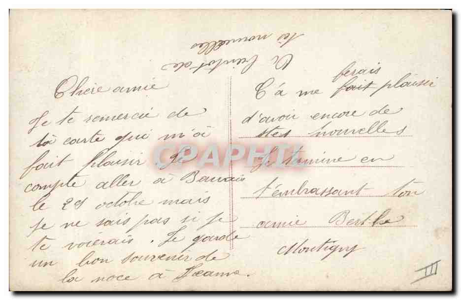 CPA Fantaisie Langage des timbres Semeuse  — Rückseite