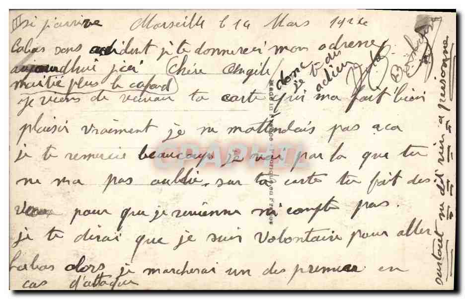 CPA Fantaisie Langage des timbres Semeuse  — Rückseite