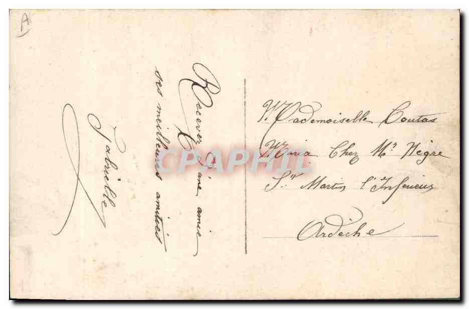 CPA Fantaisie Langage des timbres Semeuse  — Rückseite