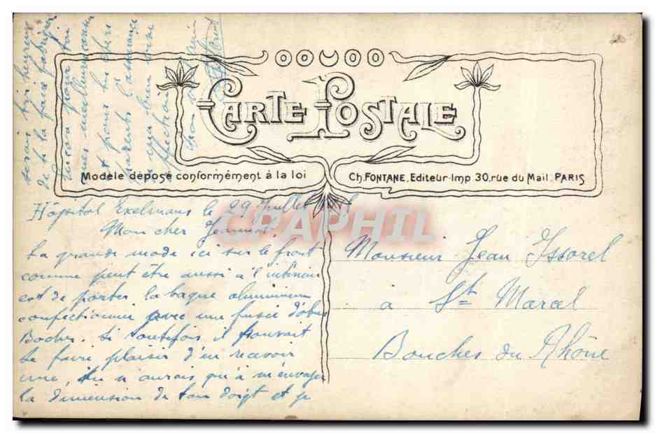 CPA Puzzle Folklore Auvergne  — Verso