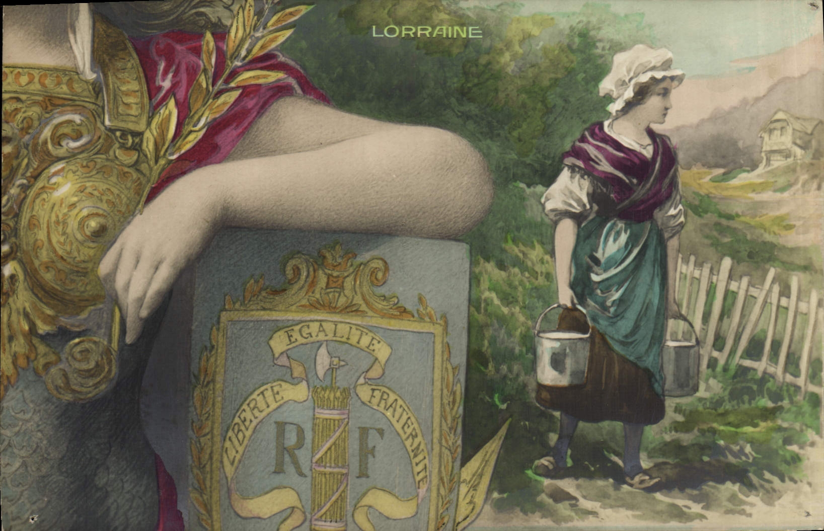 CPA Puzzle Folklore Lorraine 