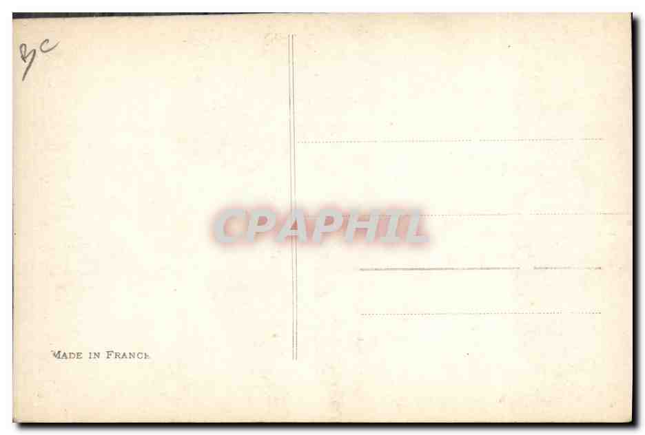CPA Puzzle Folklore Lourdes L'apparition  — Verso