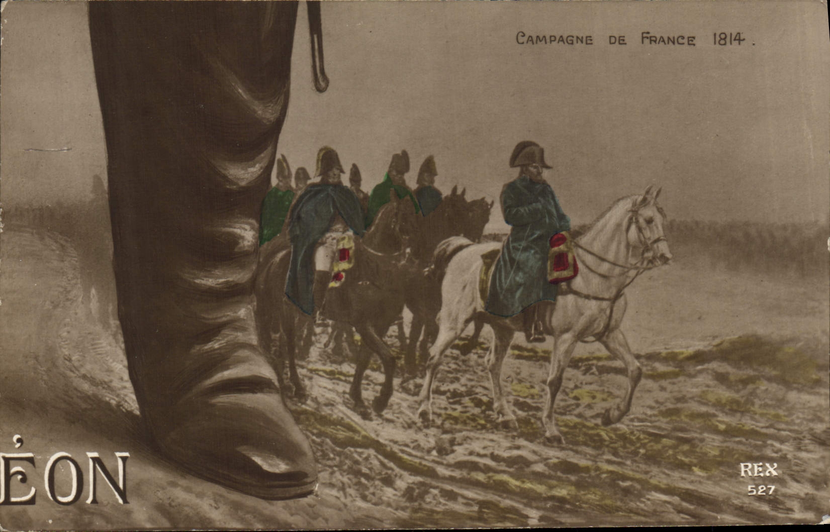 CPA Puzzle Napoleon 1er Campagne de France 1814 