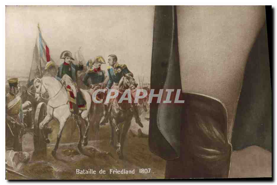 CPA Puzzle Napoleon 1er Bataille de Friedland 1807 