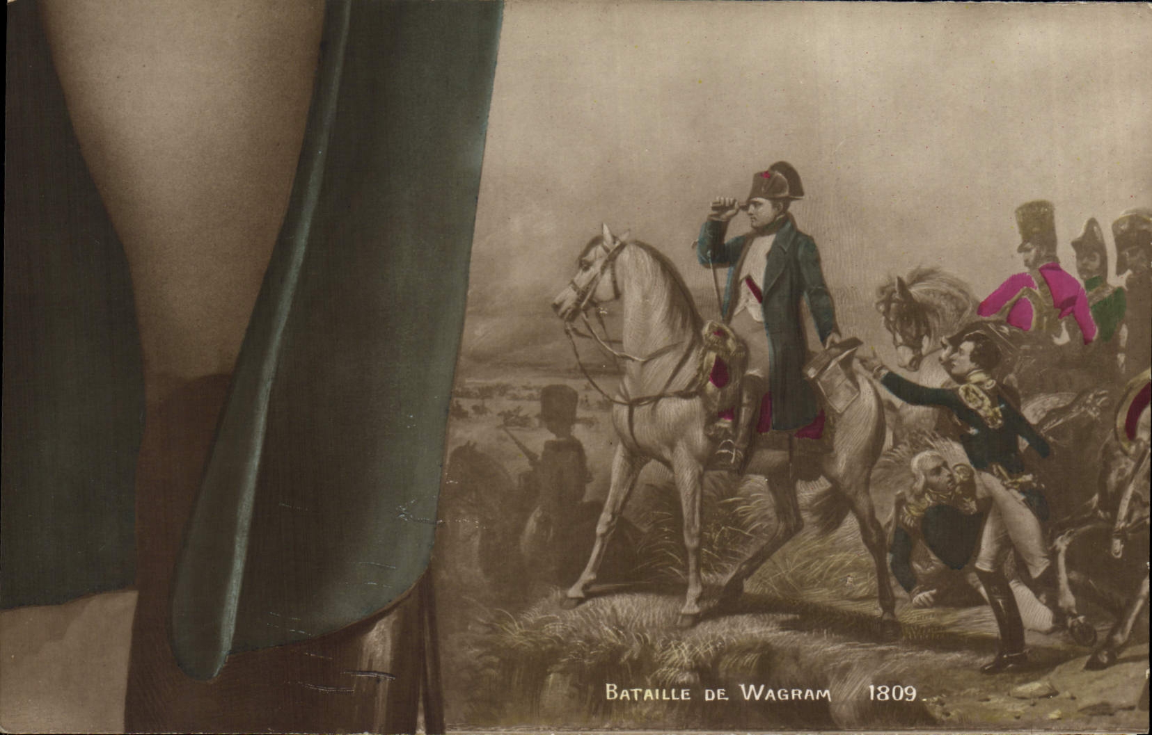 CPA Puzzle Napoleon 1er Bataille de Wagram 1809 