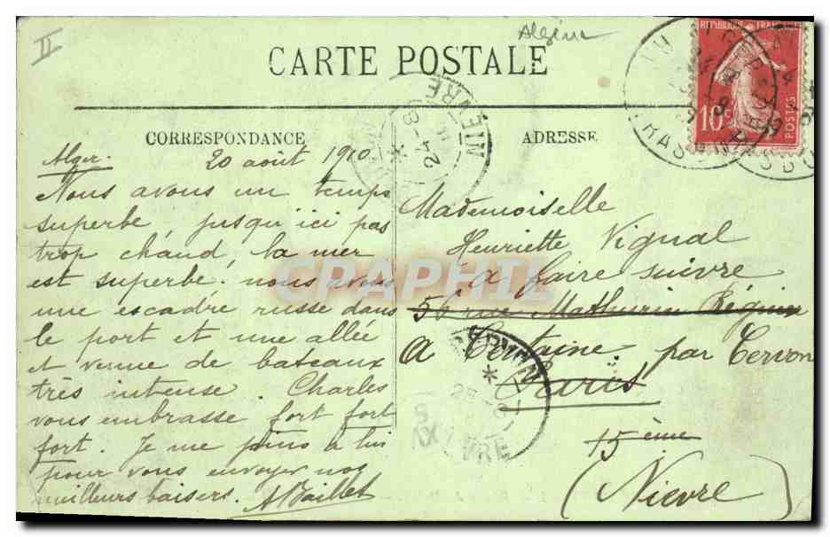 Récolte des Dattes — Les Régimes — LL. — SCÈNES ET TYPES — n°6175 — Rückseite