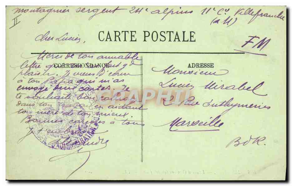 CPA Arbre Menton Etude d'oliviers Contre jour — Rückseite