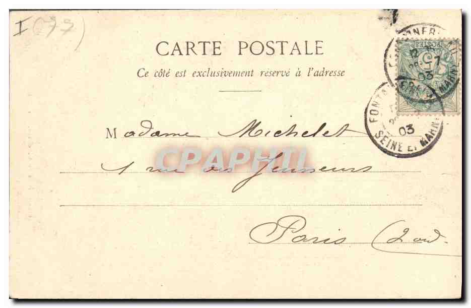 CPA Arbre Foret de Fontainebleau Le Jupiter — Back