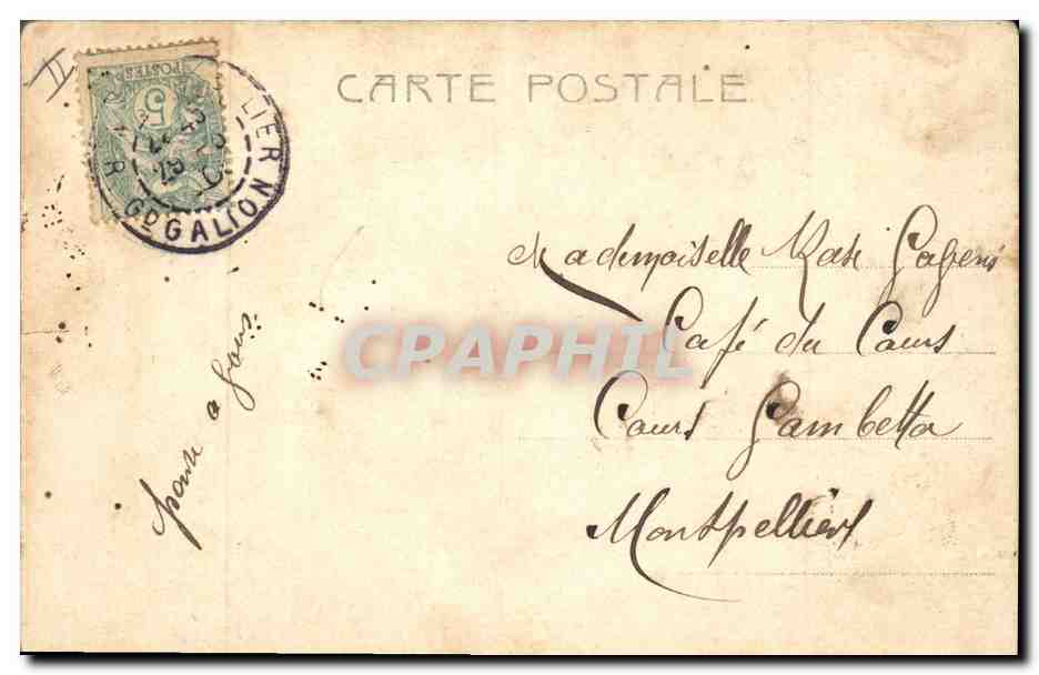 CPA Fantaisie Femme Lettres Lettre R Enfants Pierrot  — Rückseite