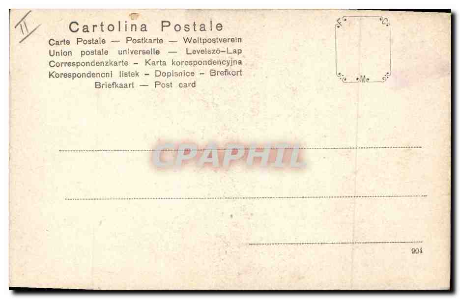 Femme dans un cadre végétal — Art nouveau — éditeur Bior, n° 6101 — Reverso