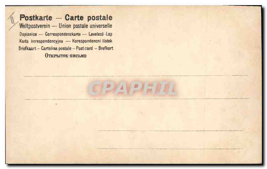 CPA Fantaisie Femme Lettres Lettre R Chien  — Rückseite