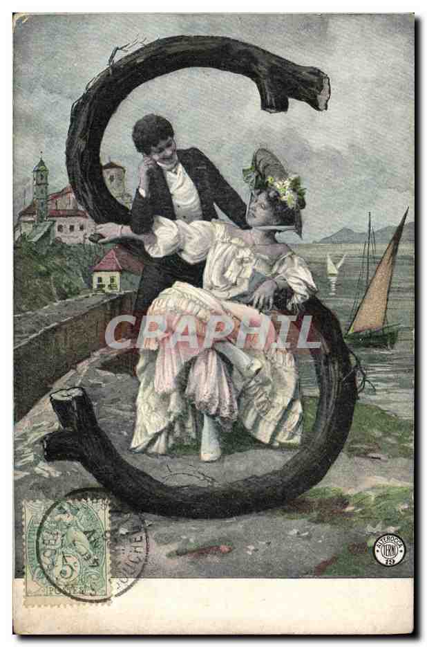 Couple dans un grand ancre — éditeur Intercôte, n° 783