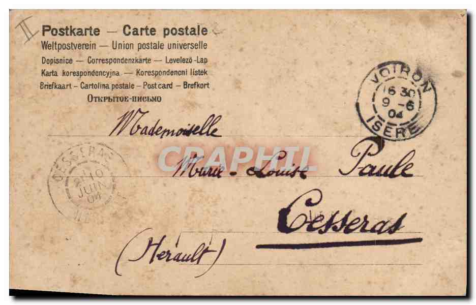 Femme et enfant dans un décor végétal — éditeur anonyme, n° 193 — Verso