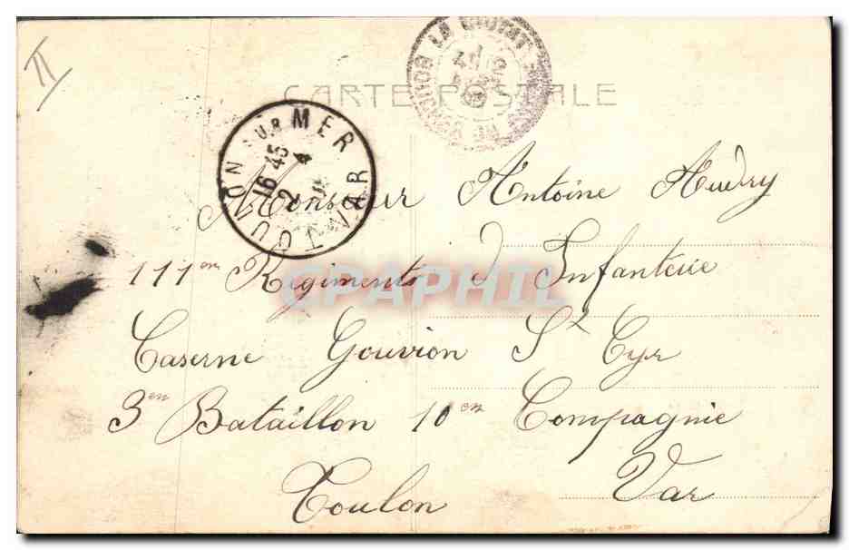 CPA Fantaisie Femme Lettres Lettre T  — Verso