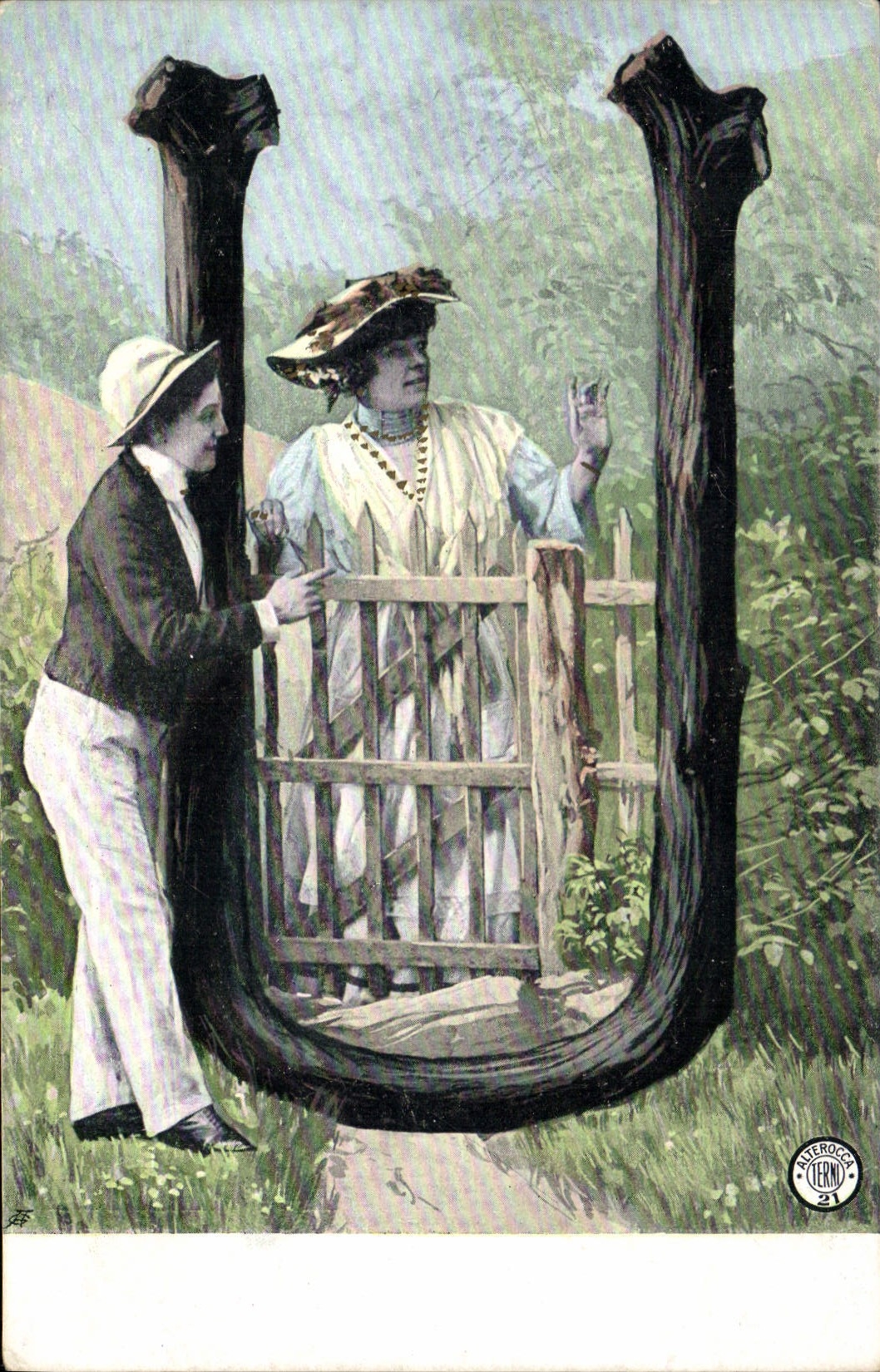 Deux femmes à une grille en forme de U — Atelier Verno 21