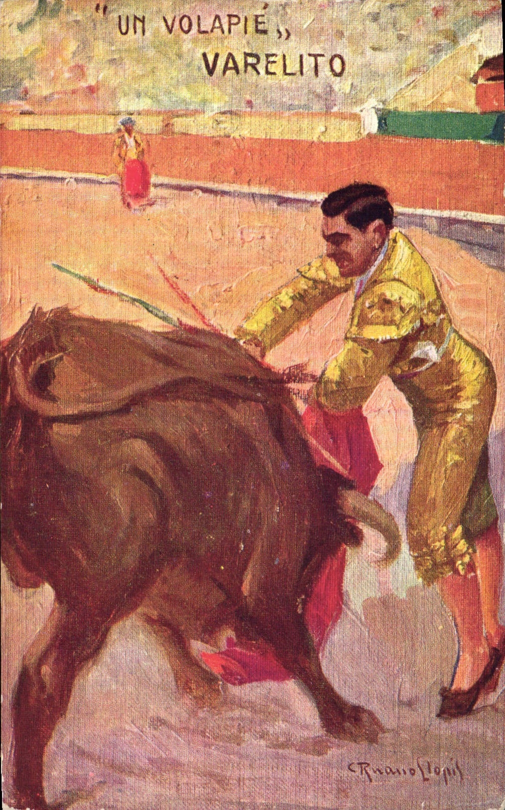 Un Volapié, Varelitó — Torero en plaza — C. Ruano Llopis, Núm. 1135