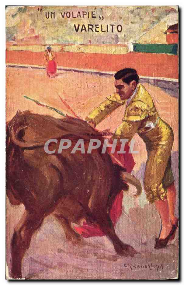 CPA Corrida Course de taureaux Un Volapie Varelito 
