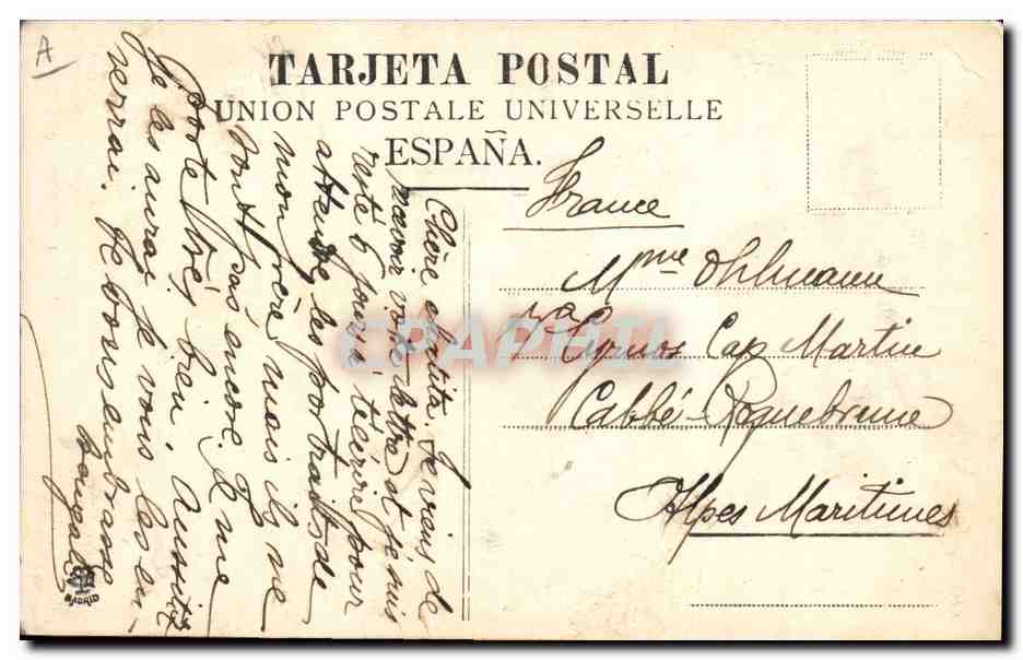 Camino de la Feria — Chemin de la Foire — Éditeur F. Mota, n° I — Achterkant