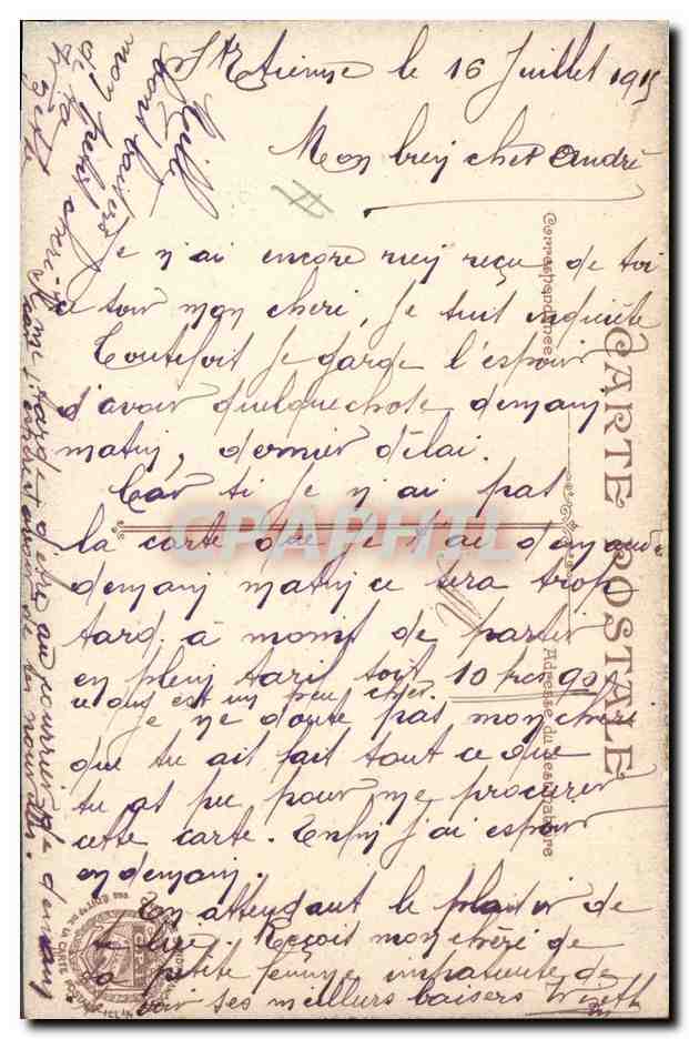 CPA Militaria General Pau — Verso