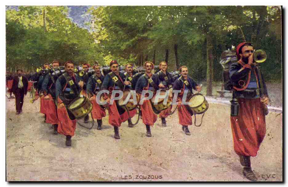 CPA Militaria Les zouzous
