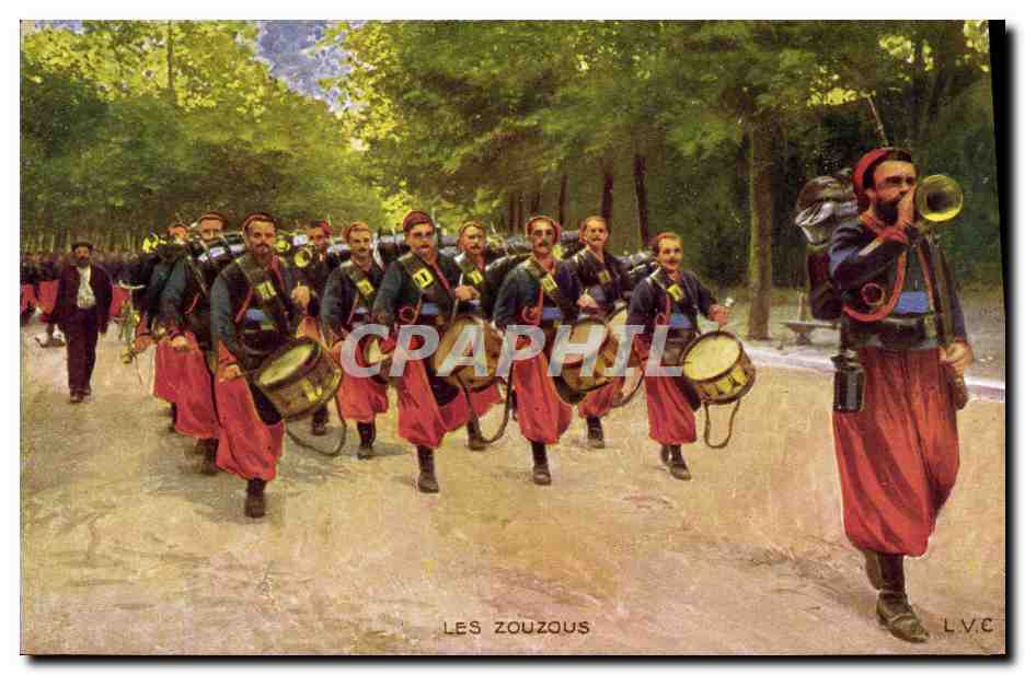 Les Zouzous — groupe de musiciens en tenue traditionnelle — L.V.C. éditeur