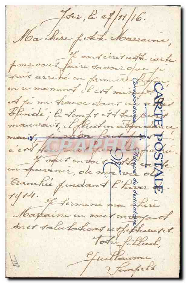Grenadiers belges — La tranchée — LVG — L.2 — Reverso