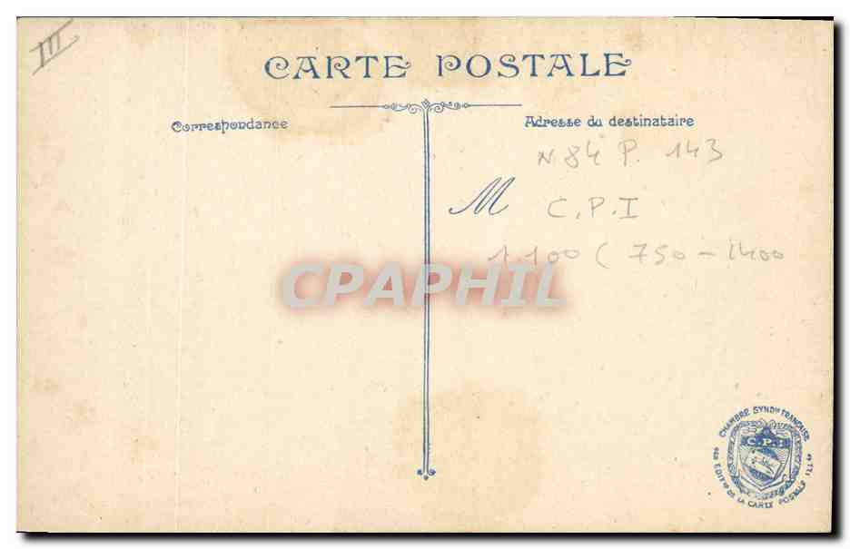 Soldat et femme en robe blanche — scène de jardin — éditeur L.V.C. n° 14 — Reverso