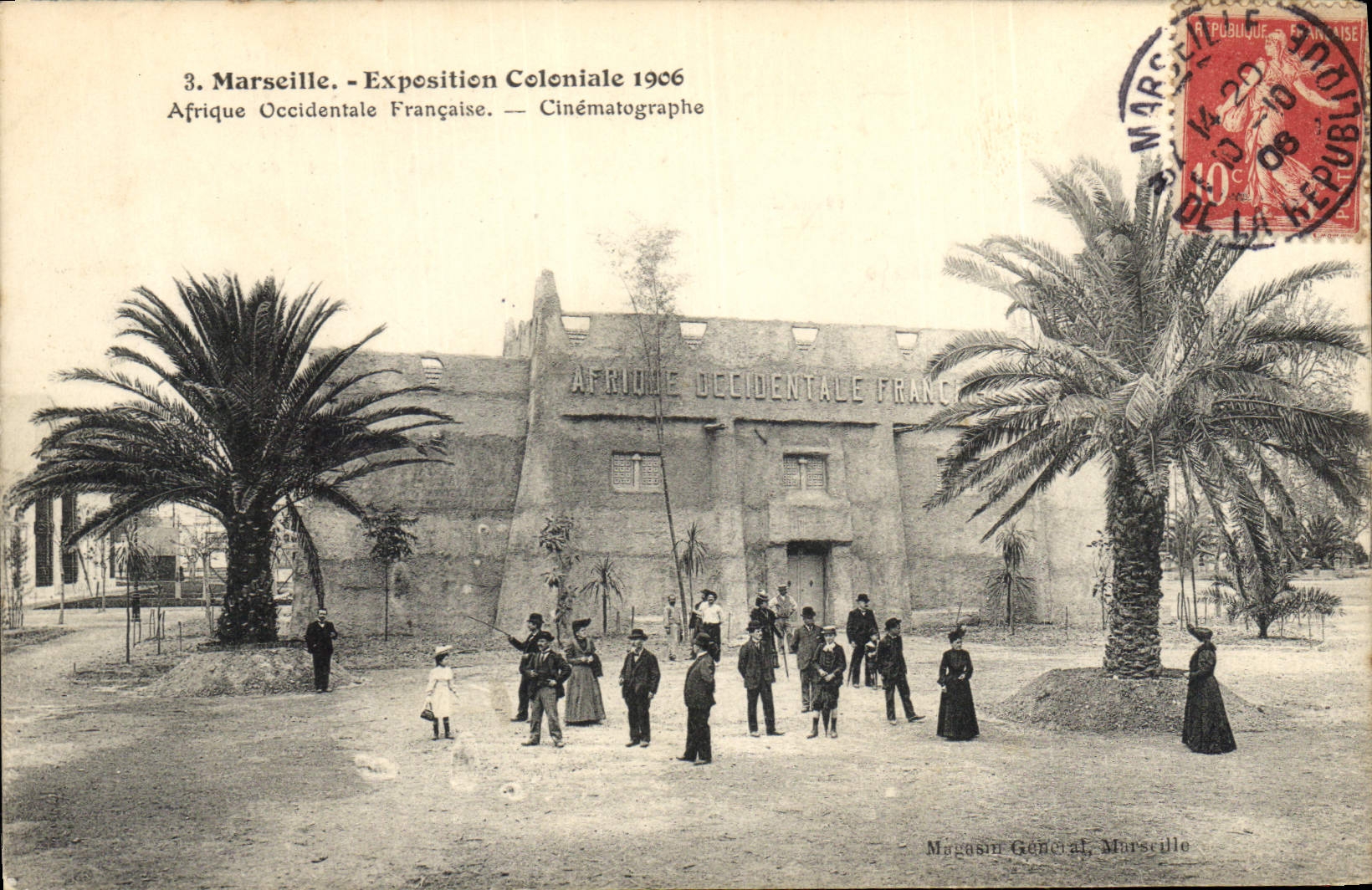 Marseille - Exposition Coloniale 1906 - Afrique Occidentale Française - Cinématographe
